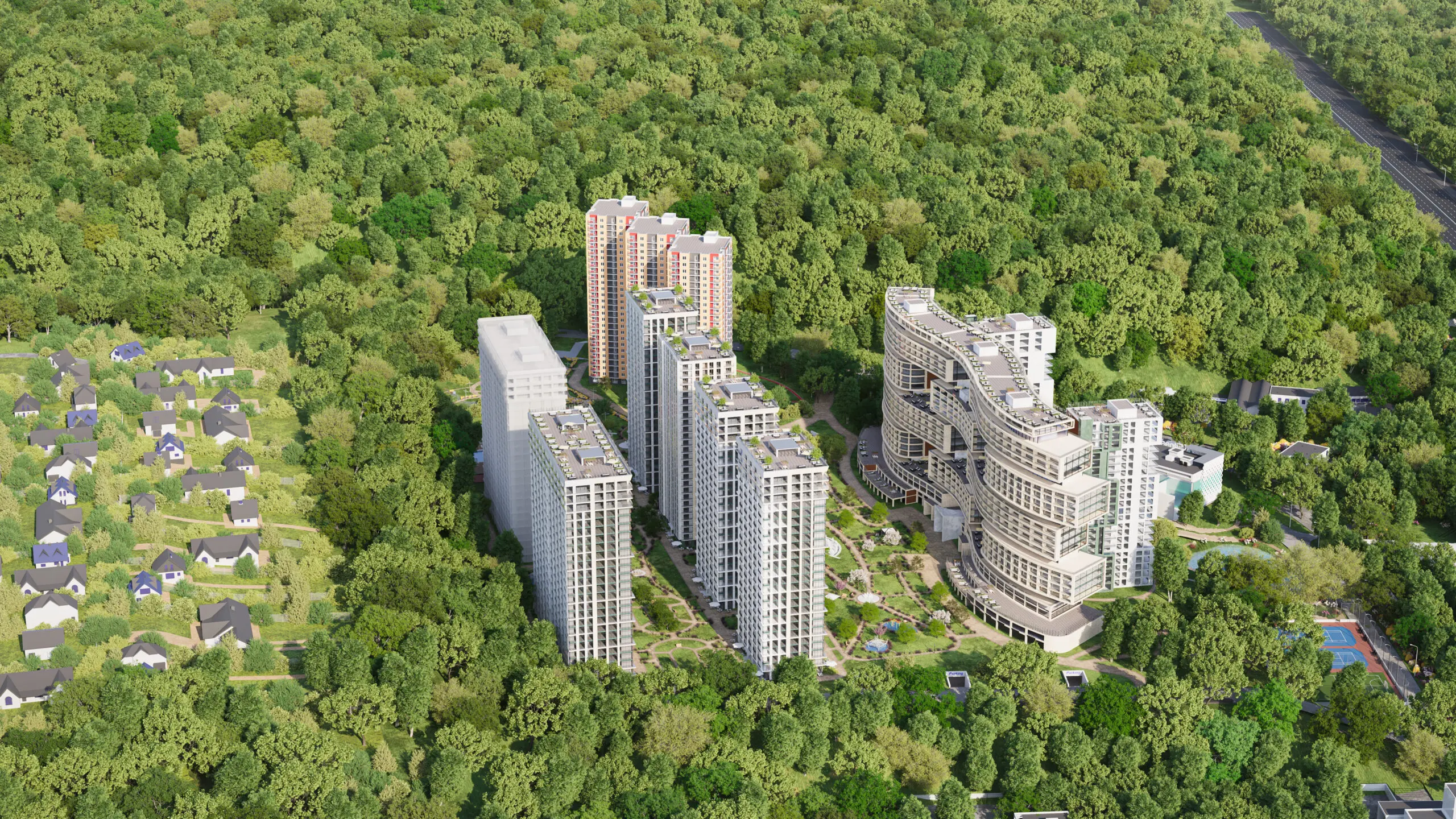 Вид на ЖК Central Hills