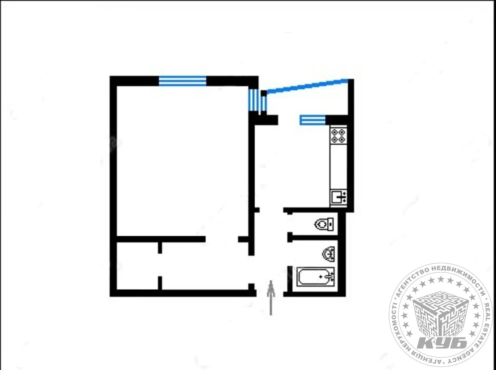 Фото Продаю 1 кімнатну квартиру, 34 кв. м, Георгія Гонгадзе просп. 1/102 Київ, ціна: 52900 $, код 269