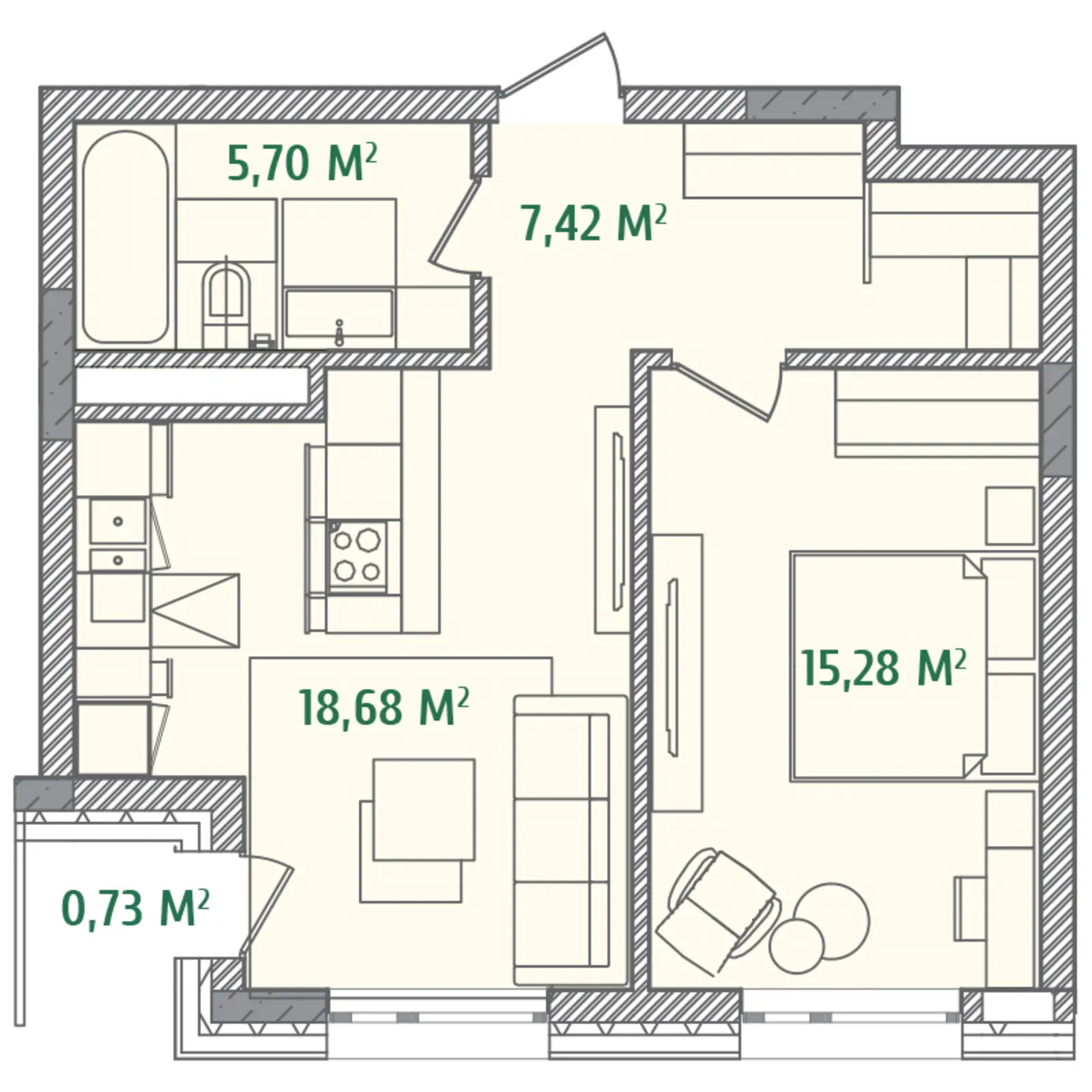 Фото Продаю 1 кімнатну квартиру, 49 кв. м, Набережно-Хрещатицька вул.  Київ, ціна: 189430 $, код 284