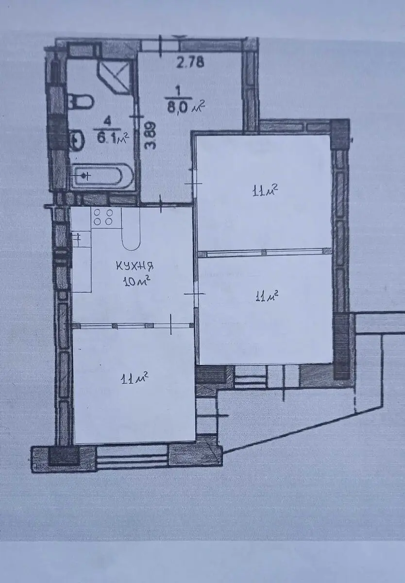 Фото Продаю 2-комнатную квартиру, 60 кв. м, Ушинского ул.  Киев, цена: 85000 $, код 478