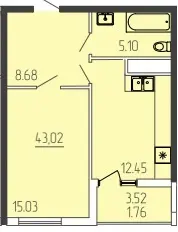 Фото Продаю 1 кімнатну квартиру, 43 кв. м, Краснова вул. 3 Одеса, ціна: 38000 $, код 555