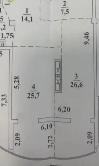 Фото Продаю 1 кімнатну квартиру, 78 кв. м, Фонтанська дорога (Перекопской дивизии)  Одеса, ціна: 80000 $, код 713