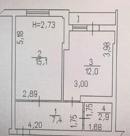 Фото Продаю 1 кімнатну квартиру, 41 кв. м, Генерала Цвєтаєва вул.  Одеса, ціна: 43500 $, код 747