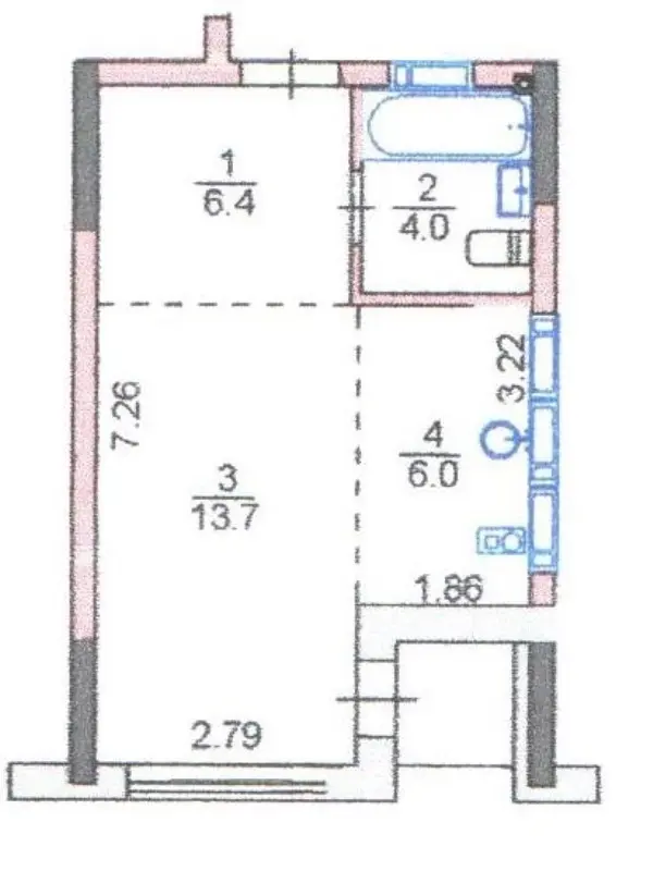 Фото Selling a 1-room apartment, 31 sq.m., Kvitki Cisyk street (Hamarnyka Street) 32 Kyiv, price: 32000 $, code 1184