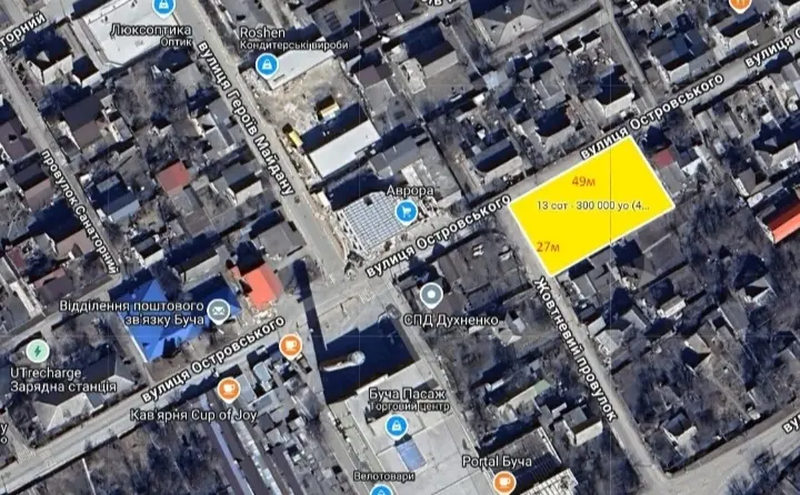 Фото Selling a land plot, Ostrovskoho Street  Bucha, price: 300000 $, code 1417