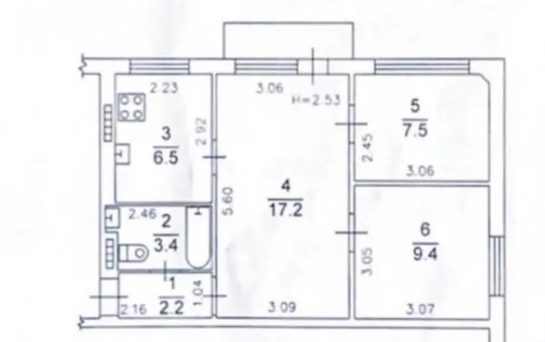 Фото Selling a 3-room apartment, 47 sq.m., Marshala Malynovskoho Street  Odesa, price: 32000 $, code 1489