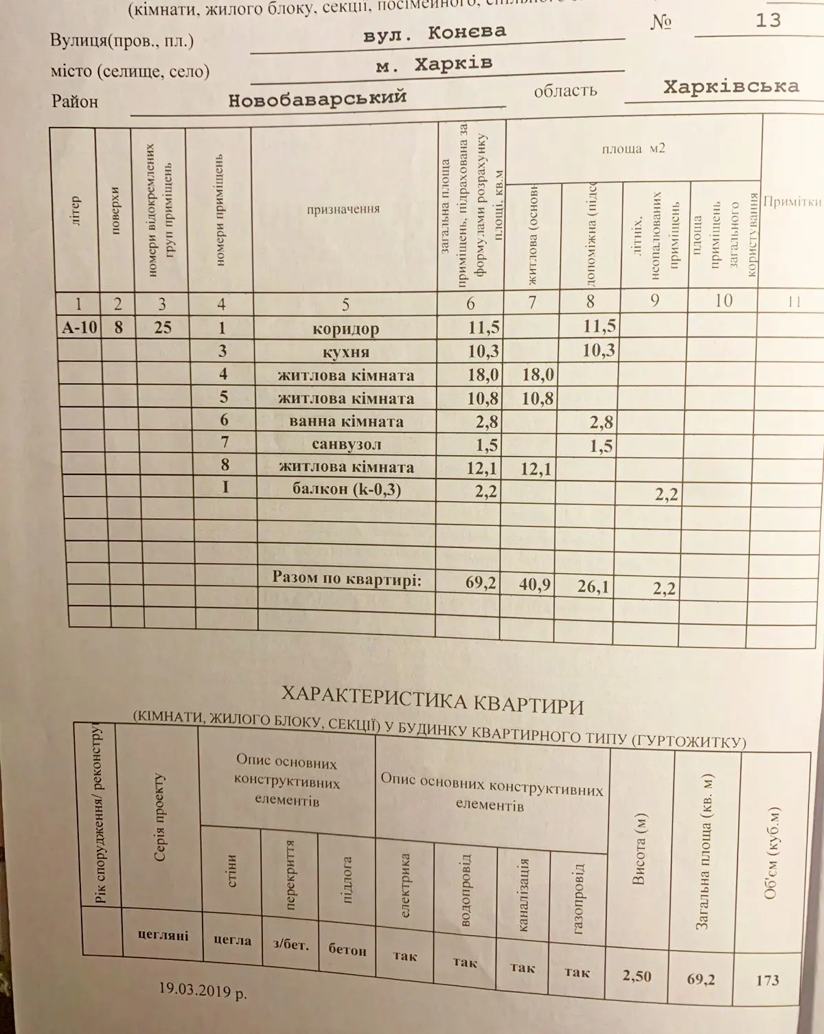 Фото Selling a 3-room apartment, 69 sq.m., Honcharivskiy ave (Koneva Street) 13 Kharkiv, price: 55000 $, code 1498