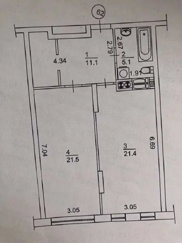 Фото Продаю 1 кімнатну квартиру, 60 кв. м, Центральна вул.  Київ, ціна: 71000 $, код 1575