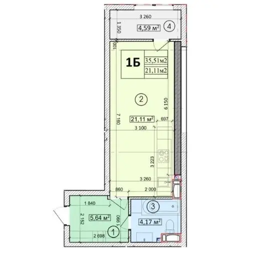 Фото Продаю 1 кімнатну квартиру, 36 кв. м, Глибочицька вул.  Київ, ціна: 65000 $, код 1615