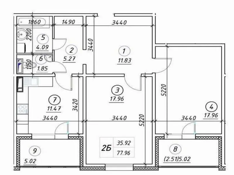 Фото Selling a 2-room apartment, 72 sq.m., Revutskoho Street 54 Kyiv, price: 73000 $, code 1631