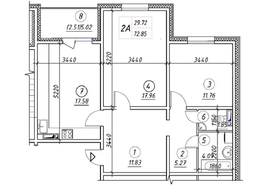 Фото Selling a 2-room apartment, 72 sq.m., Revutskoho Street 54 Kyiv, price: 73000 $, code 1631