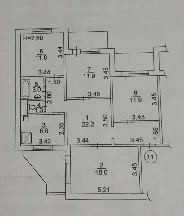 Фото Selling a 4-room apartment, 103 sq.m., Revutskoho Street  Kyiv, price: 105000 $, code 1638