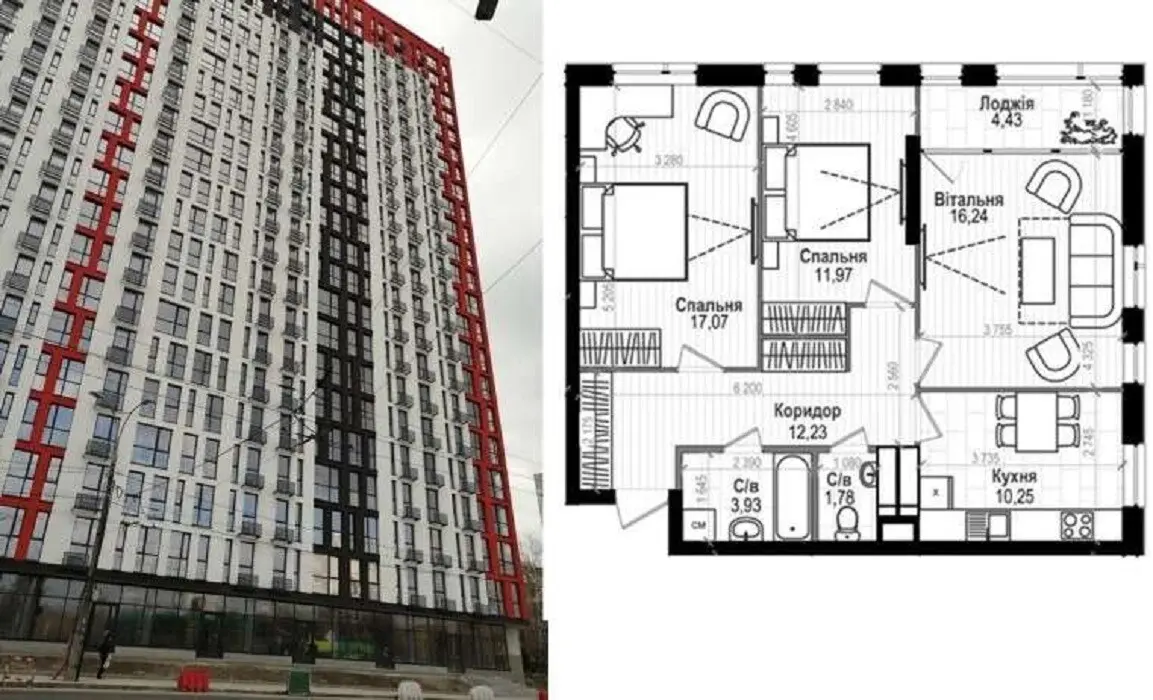 Фото Продаю 3 кімнатну квартиру, 78 кв. м, Науки просп. 58 Київ, ціна: 91500 $, код 1663