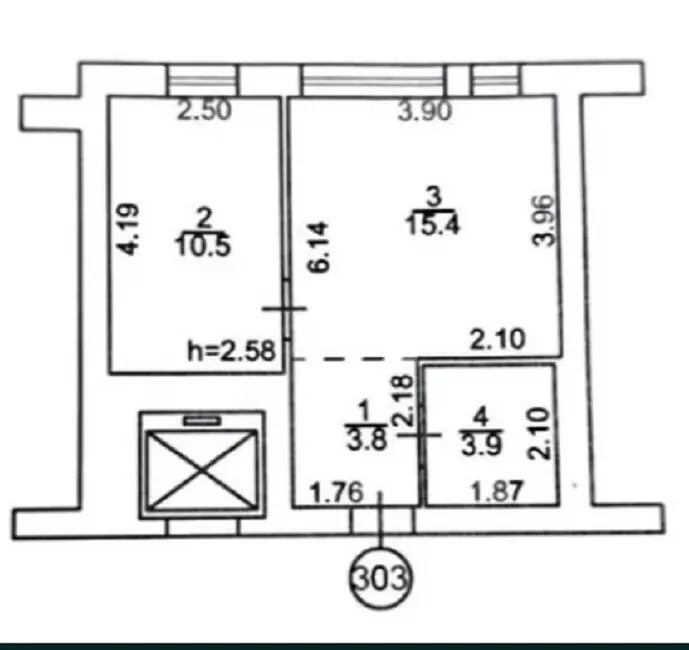 Фото Selling a 1-room apartment, 33 sq.m., Mykhaila Velychka street 10б Bilohorodka, price: 45000 $, code 1683