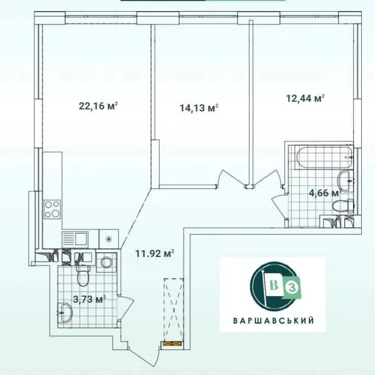Фото Selling a 2-room apartment, 69 sq.m., Vsevoloda Zmiyenka street  Kyiv, price: 82000 $, code 1701