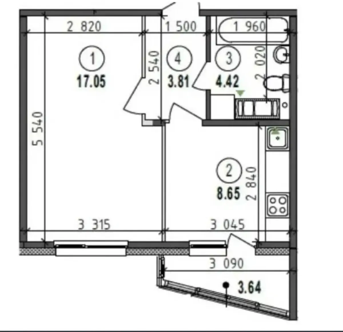 Фото Продаю 1 кімнатну квартиру, 37 кв. м, Стеценка вул.  Київ, ціна: 42000 $, код 1712