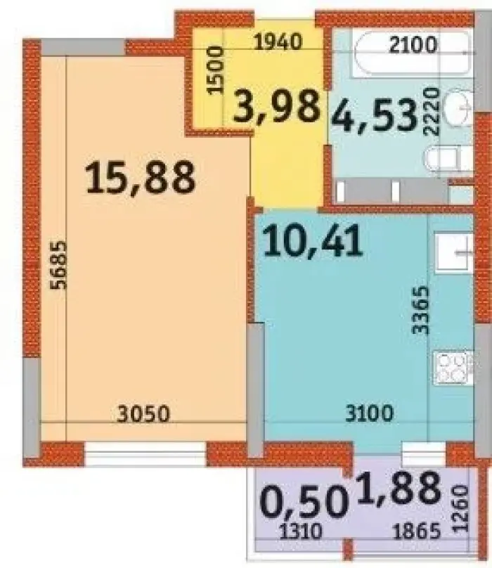 Фото Selling a 1-room apartment, 37 sq.m., Arkhitektora Verbytskoho Street 1 Kyiv, price: 72000 $, code 1850