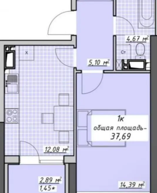 Фото Selling a 1-room apartment, 38 sq.m., Kurortnyi Lane  Odesa, price: 86000 $, code 1890