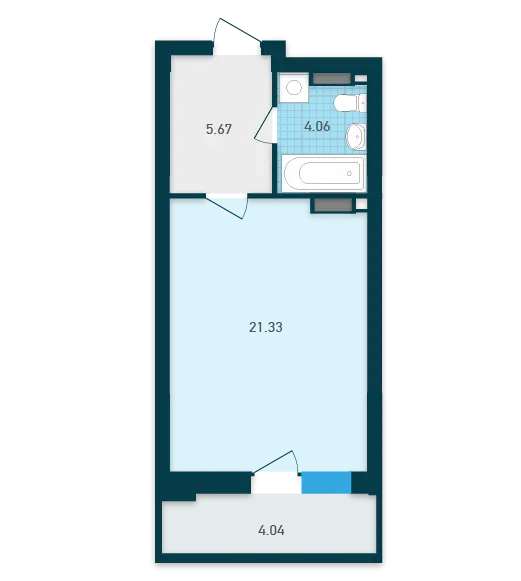 Фото Selling a 1-room apartment, 35 sq.m., Industrialnyi Lane 2 Kyiv, price: 46000 $, code 1957