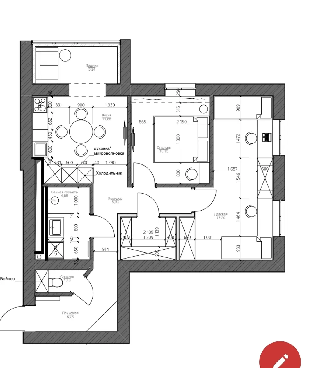 Фото Selling a 2-room apartment, 68 sq.m., Peremohy Avenue 86Б Kharkiv, price: 32000 $, code 2007