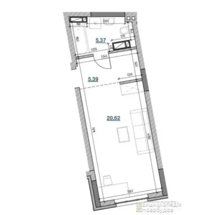 Фото Продаю 1-комнатную квартиру, 31.4 кв. м, Днепровская набережная 17а Киев, цена: 51000 $, код 2207