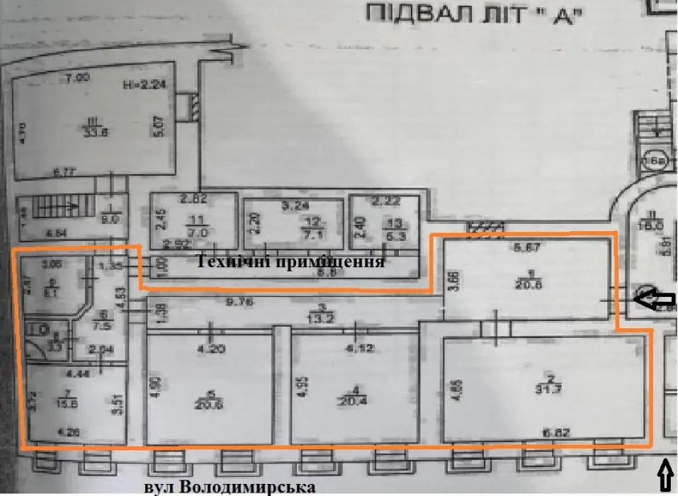 Фото Rent a retail space, Volodymyrska Street 8 Kyiv for long-term rent, price: 10 $, code 2260