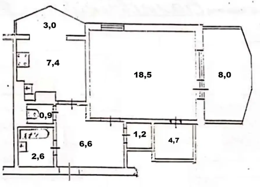 Фото Продаю 1 кімнатну квартиру, 43 кв. м, Балківська вул.  Одеса, ціна: 36500 $, код 2277