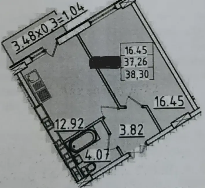 Фото Selling a 1-room apartment, 38 sq.m., Liustdorfska Road  Odesa, price: 38300 $, code 2341