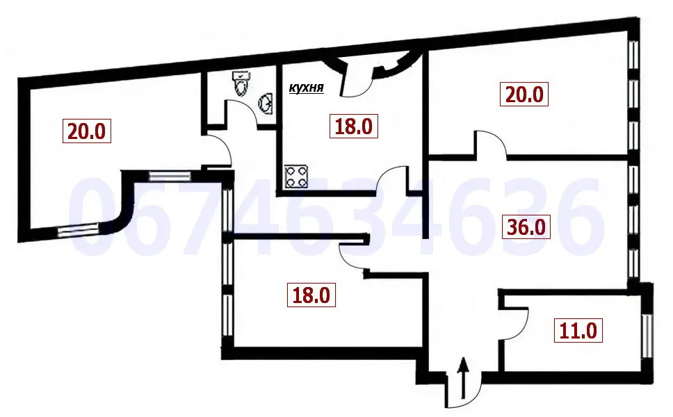Фото Rent an office, Olesia Honchara Street 44 Kyiv for long-term rent, price: 67200 UAH, code 2402
