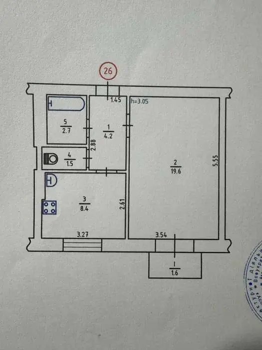 Фото Продаю 1-комнатную квартиру, 38 кв. м, Михаила Бойчука ул. (Киквидзе) 15а Киев, цена: 80000 $, код 2423