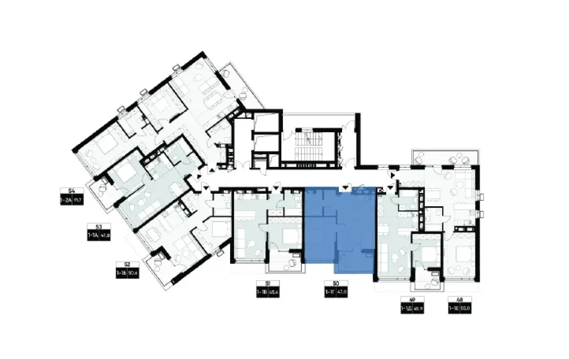 Фото Продаю 1-комнатную квартиру, 48 кв. м, Драгоманова ул. 31 Киев, цена: 90000 $, код 2552