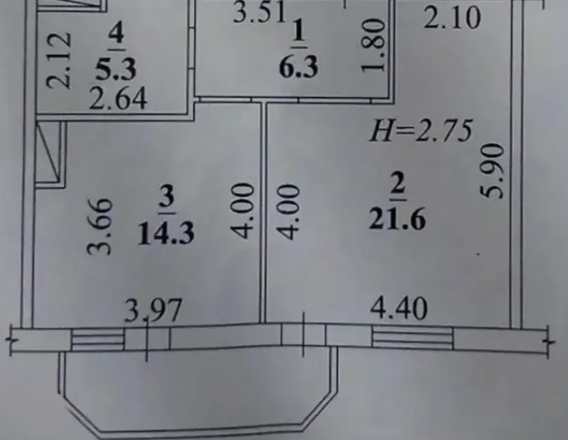 Фото Продаю 2-комнатную квартиру, 56 кв. м, Парковая ул.  Одесса, цена: 57000 $, код 2553