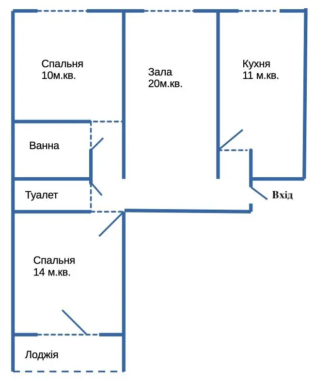 Фото Продаю 3 кімнатну квартиру, 68 кв. м, Рубана вул. 18а Запоріжжя, ціна: 49000 $, код 2557