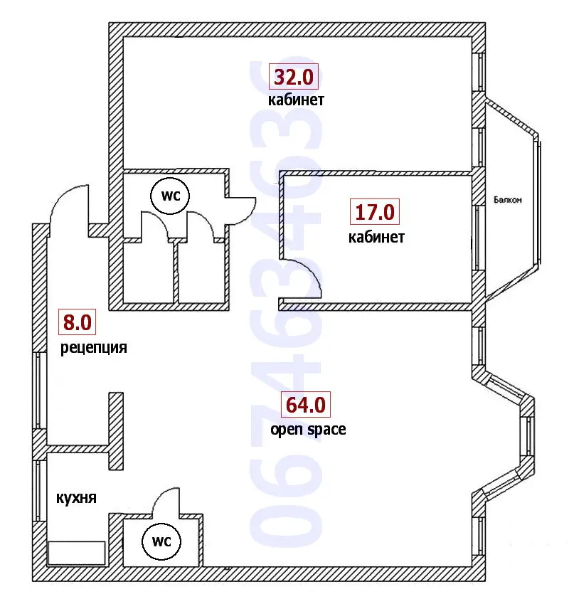 Фото Rent an office, Antonovycha Street (Horkoho Street) 140 Kyiv for long-term rent, price: 1600 $, code 2594