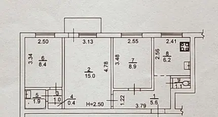 Фото Selling a 3-room apartment, 50 sq.m., Mykhaila Dontsia Street 13а Kyiv, price: 52000 $, code 2660