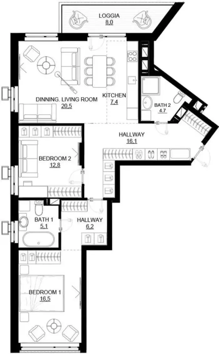 Фото Продаю 2-комнатную квартиру, 92 кв. м, Драгоманова ул. 31 Киев, цена: 161000 $, код 2712