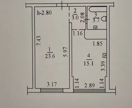 Фото Selling a 1-room apartment, 45 sq.m., Liustdorfska Road  Odesa, price: 55000 $, code 2912