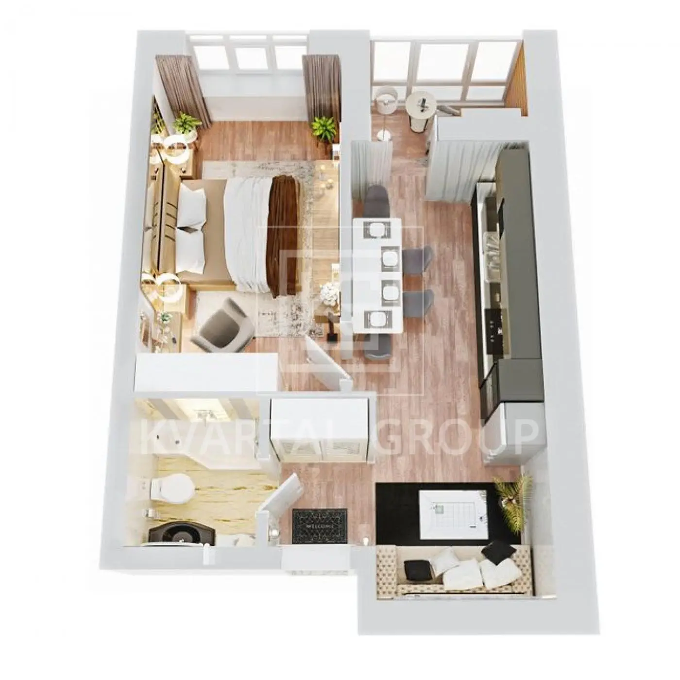 Фото Selling a 1-room apartment, 42 sq.m., Irpin, price: 37500 $, code 2917