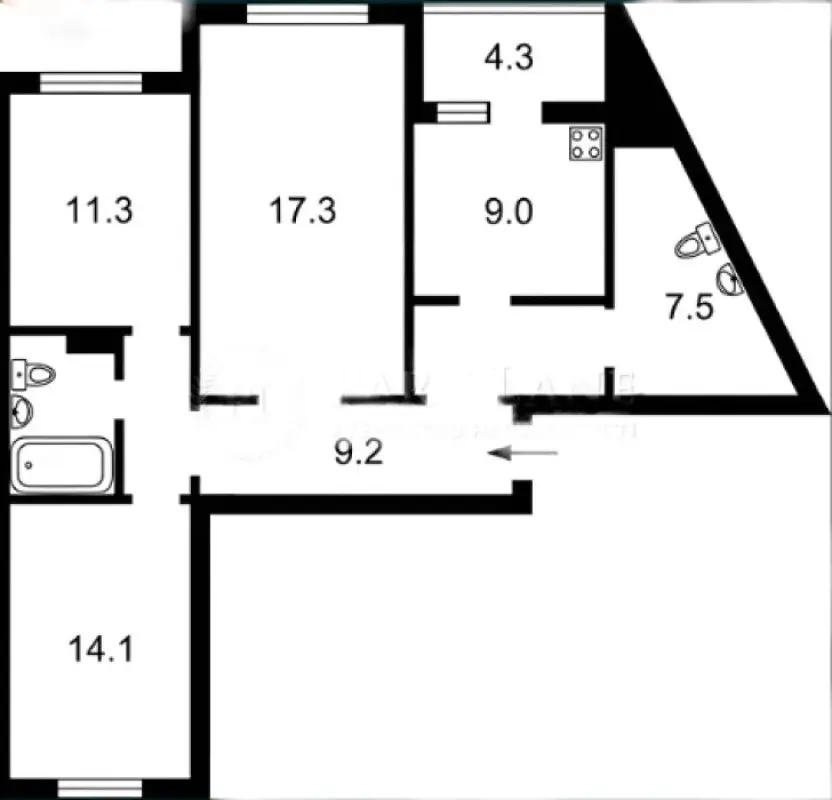 Фото Продаю 3 кімнатну квартиру, 81 кв. м, Єлизавети Чавдар вул. 28 Київ, ціна: 105000 $, код 2971