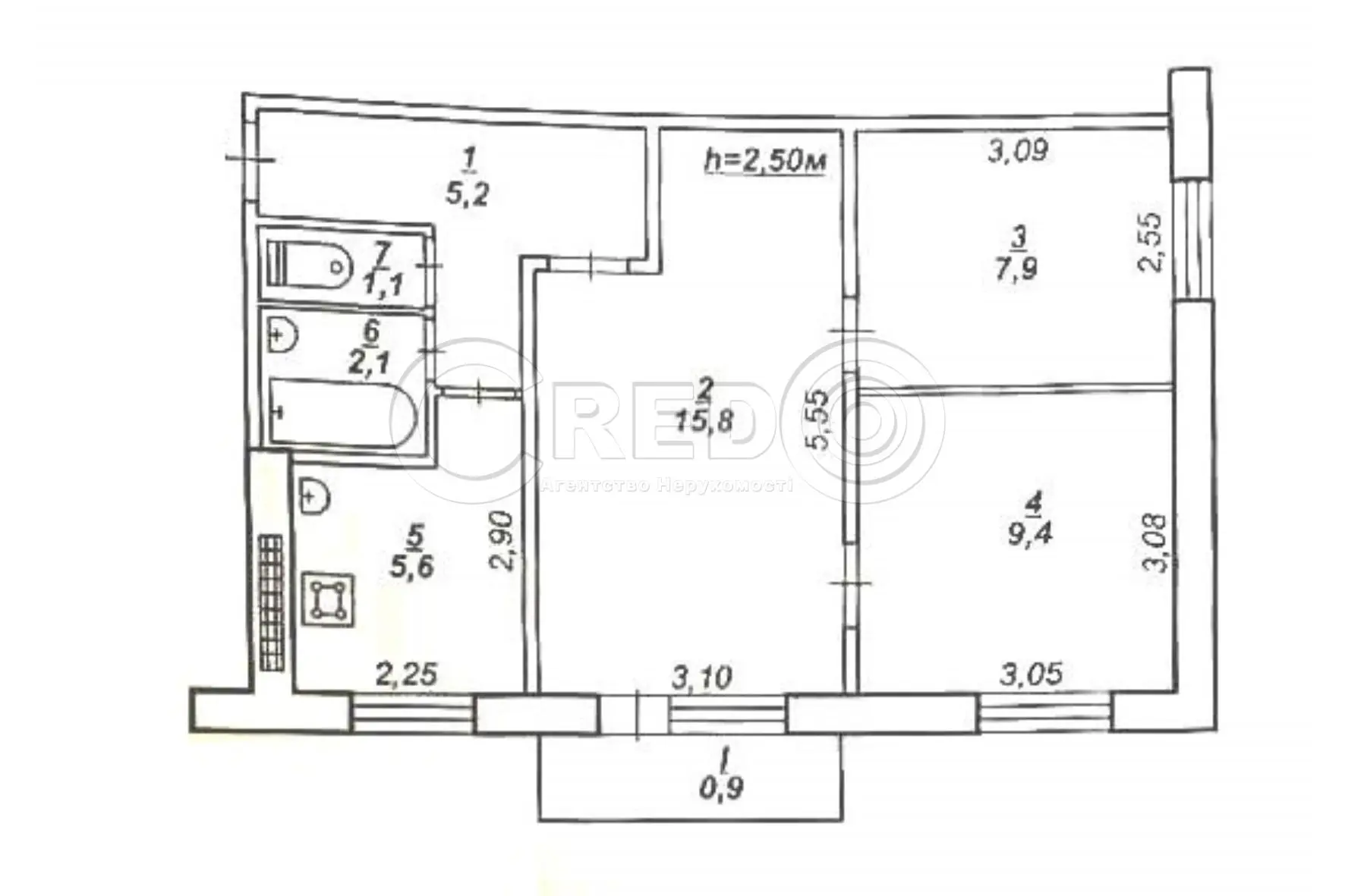 Фото Продаю 3 кімнатну квартиру, 48 кв. м, Соборності вул. (Косіора)  Кривий Ріг, ціна: 13700 $, код 2986