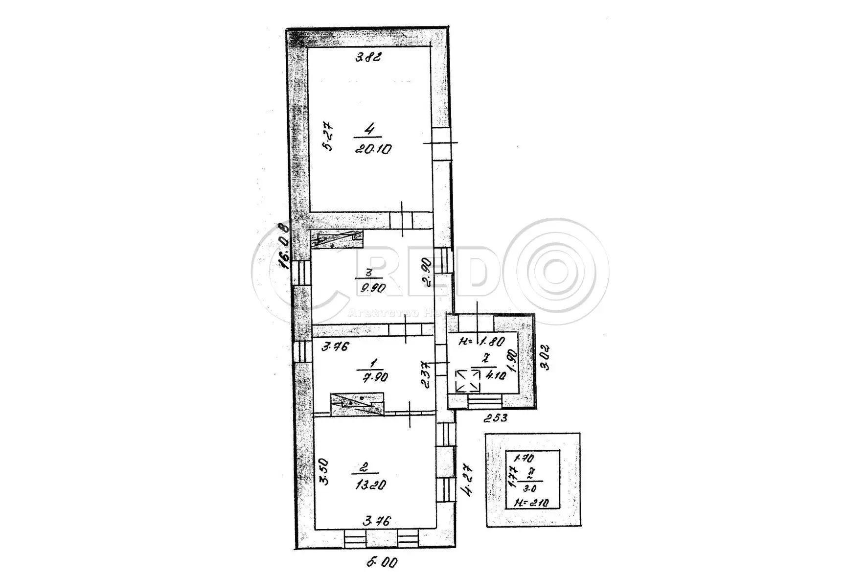 Фото Selling a house, 58.2 sq.m., Khliborobna Street  Kryvyi Rih, price: 14500 $, code 2988