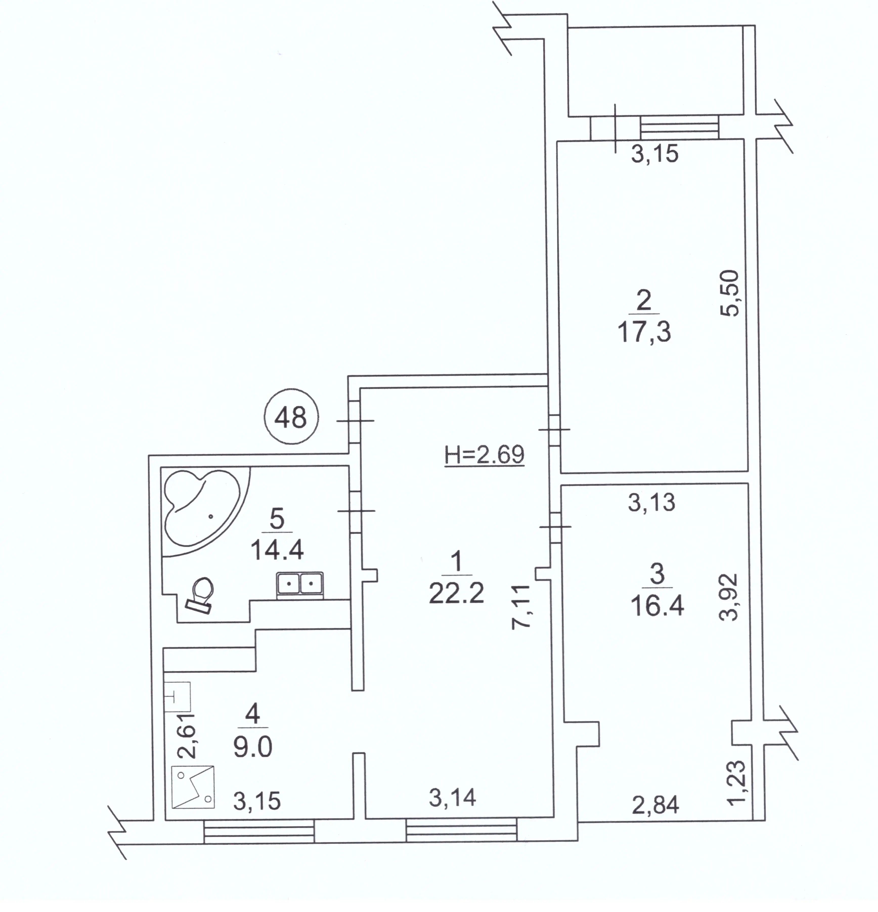 Фото Продаю 3-комнатную квартиру, 81 кв. м, Композитора Лятошинского ул. 2 Киев, цена: 95000 $, код 3089