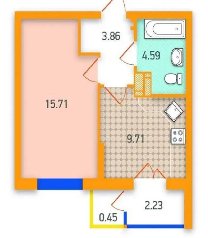 Фото Selling a 1-room apartment, 37 sq.m., Arkhitektora Verbytskoho Street 1 Kyiv, price: 55000 $, code 3109