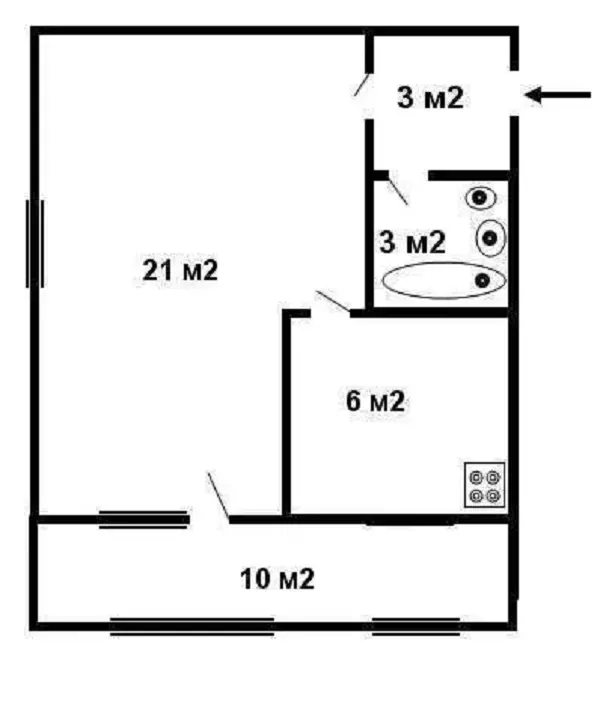 Фото Продаю 1 кімнатну квартиру, 31 кв. м, Соборності просп. (Возз’єднання) 18 Київ, ціна: 41000 $, код 3209