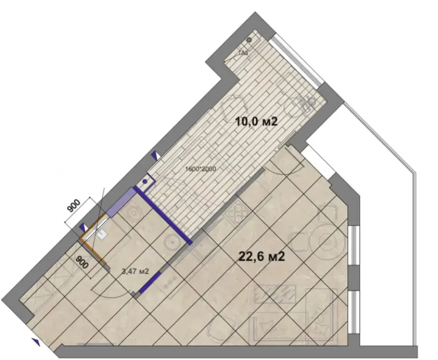 Фото Продаю 1-комнатную квартиру, 40 кв. м, Дача Ковалевского ул.  Одесса, цена: 83000 $, код 3234