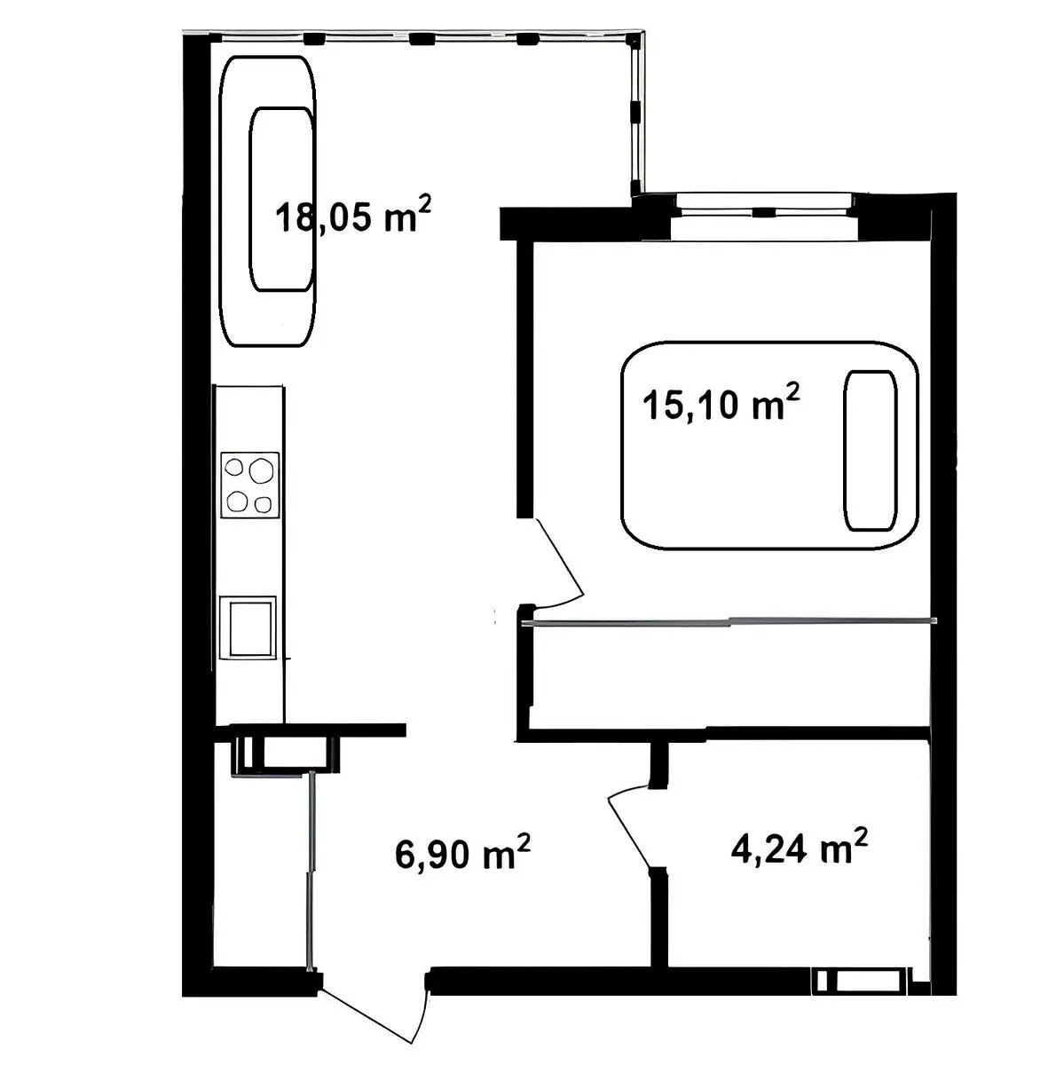 Фото Продаю 1 кімнатну квартиру, 45 кв. м, Академіка Заболотного вул.  Київ, ціна: 95000 $, код 3270