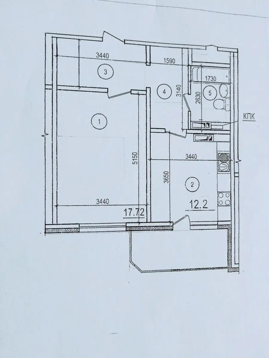 Фото Selling a 1-room apartment, 51 sq.m., Motornyi lane  Kyiv, price: 59000 $, code 3305