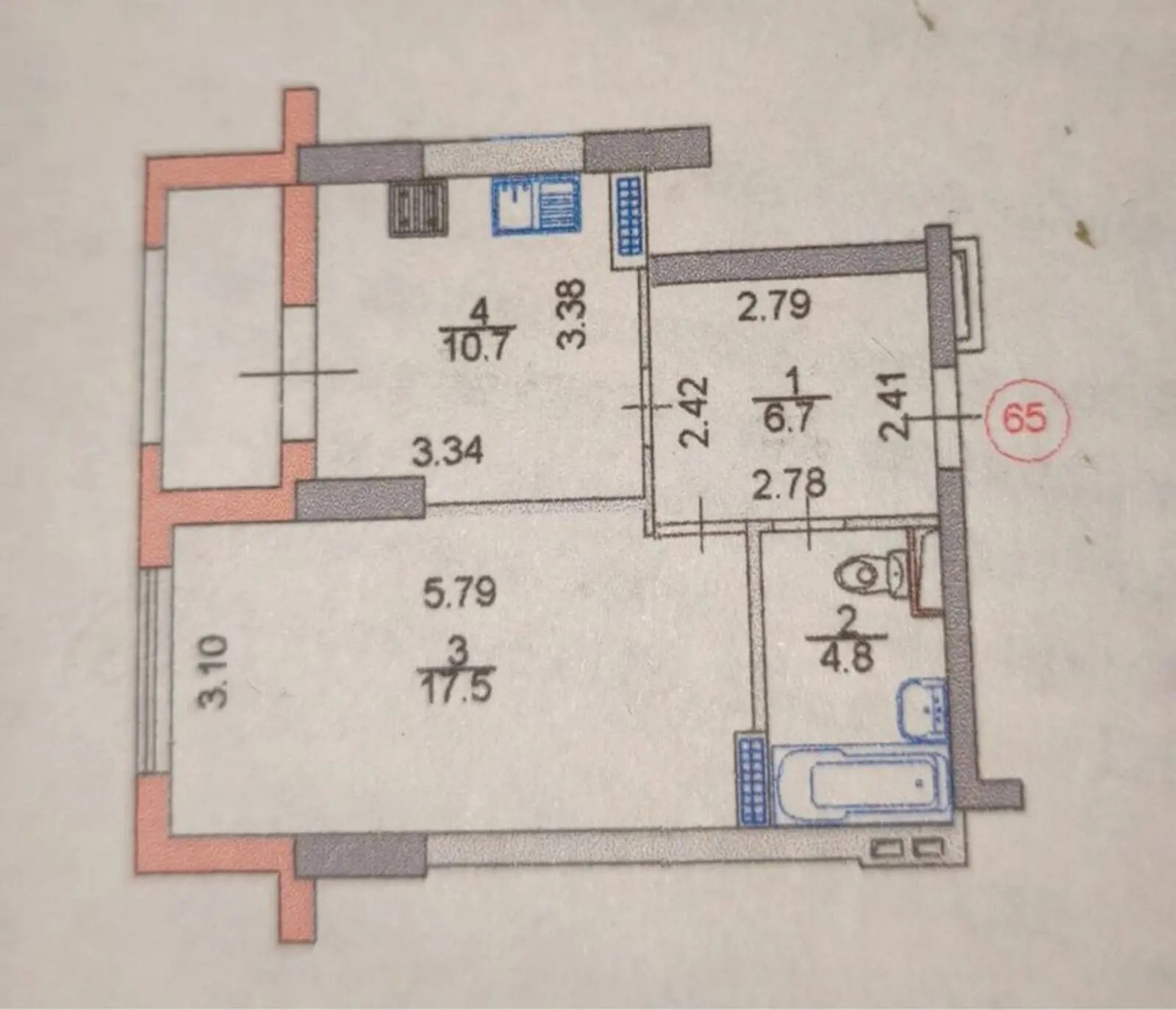 Фото Selling a 1-room apartment, 41 sq.m., Feodosiiskyi Lane 14 Kyiv, price: 117000 $, code 3334
