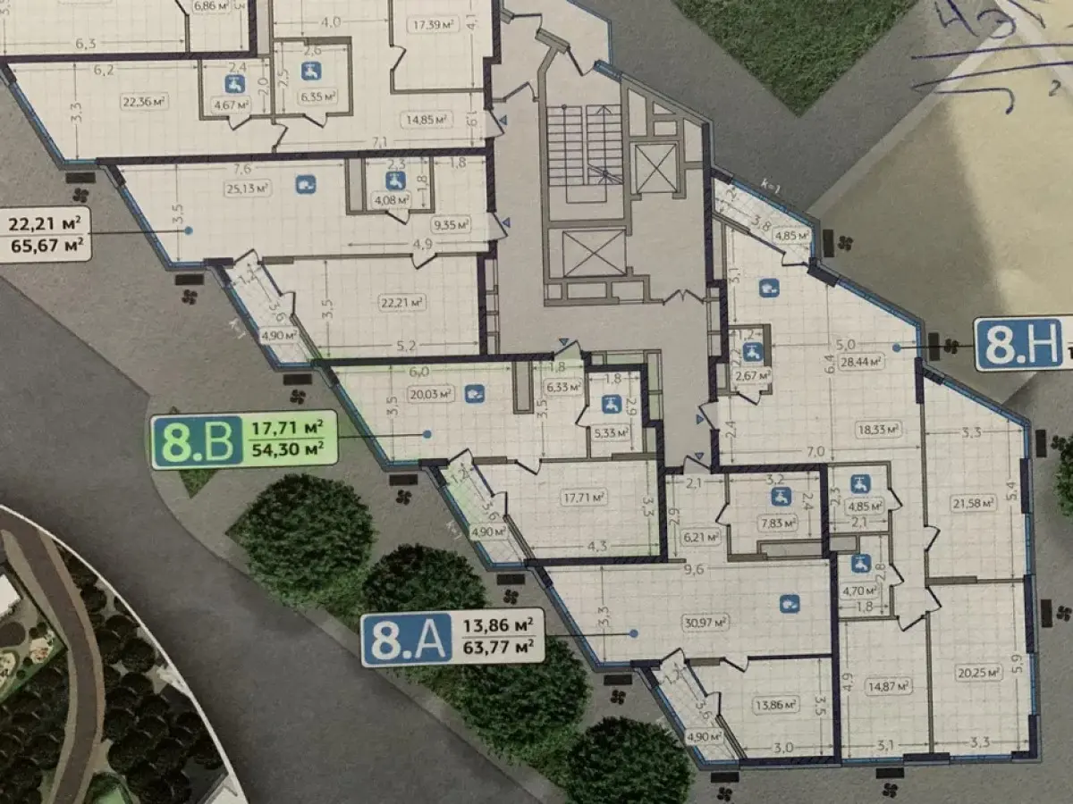 Фото Продаю 1 кімнатну квартиру, 54.3 кв. м, Осокорська вул.  Київ, ціна: 92000 $, код 3337