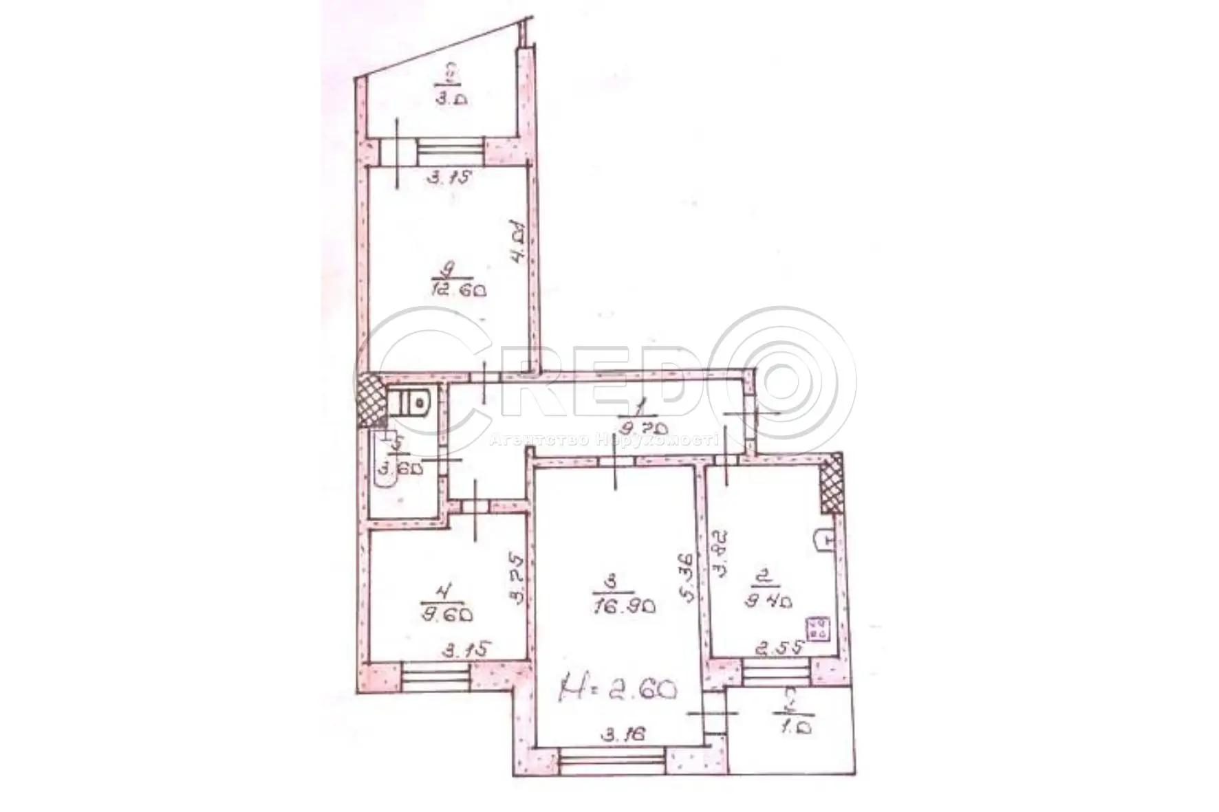 Фото Продаю 3-комнатную квартиру, 65.8 кв. м, Ивана Авраменко ул.  Кривой Рог, цена: 24000 $, код 3348